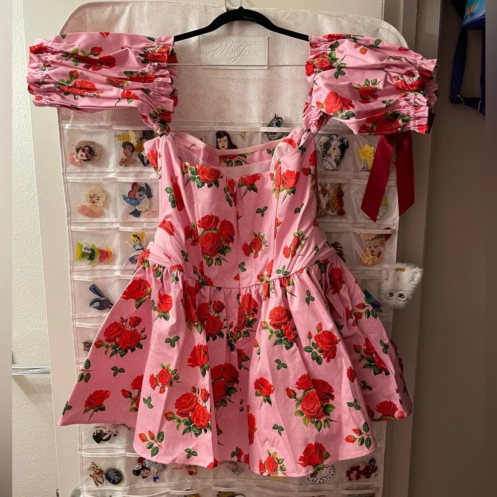 SUGAR THRILLZ HOLDING COURT CORSET DRESS - PINK - Picture 2 of 10